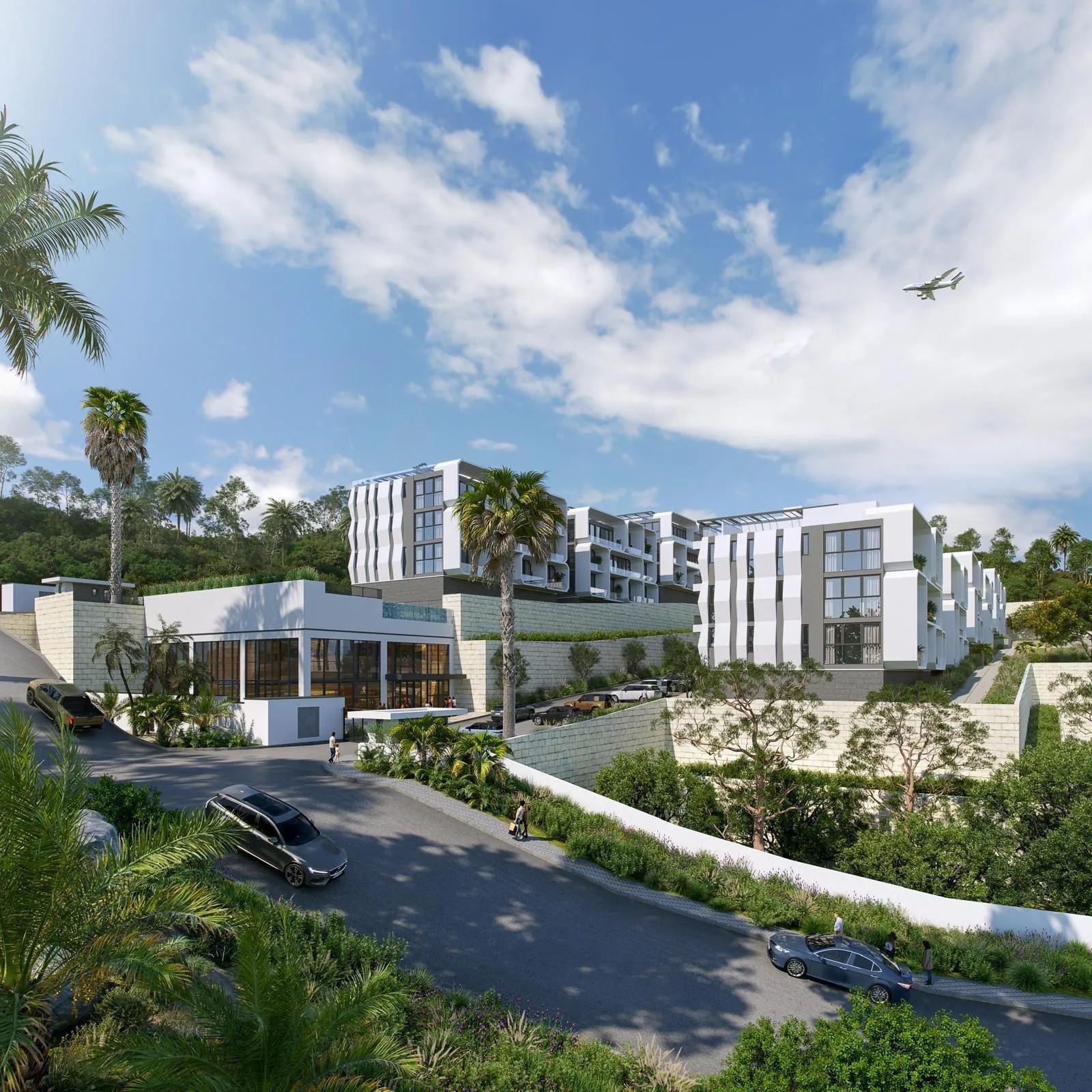 Aerial drone view of Spring Valley luxury residences and North Coast, Jamaica
